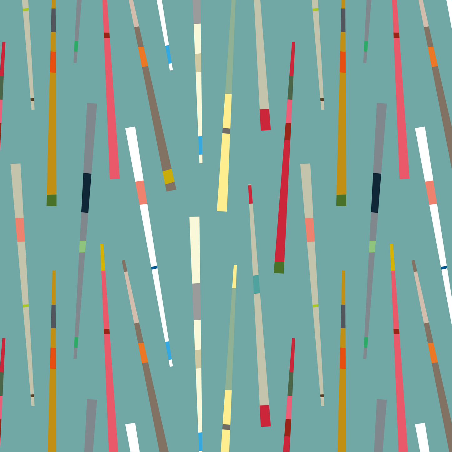 Chopsticks Fabric Turquoise