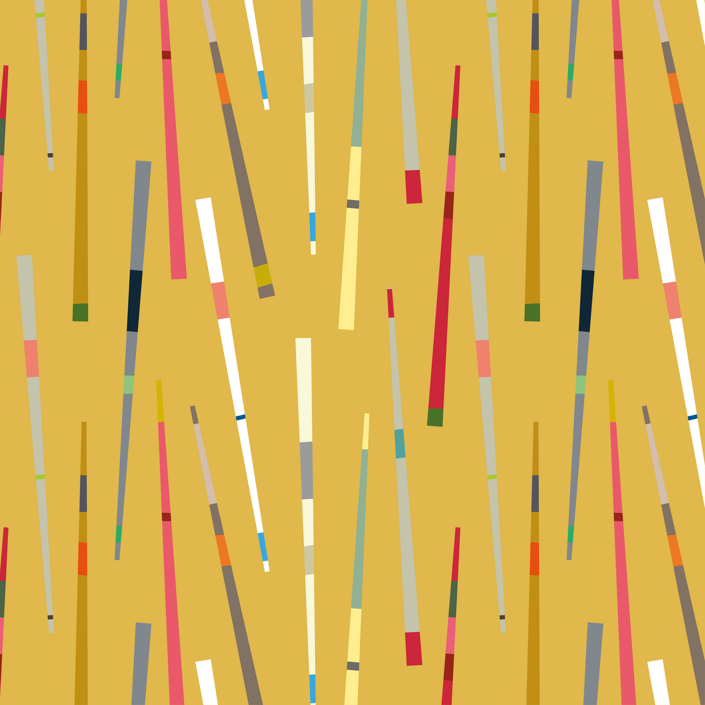 Chopsticks Fabric Mustard