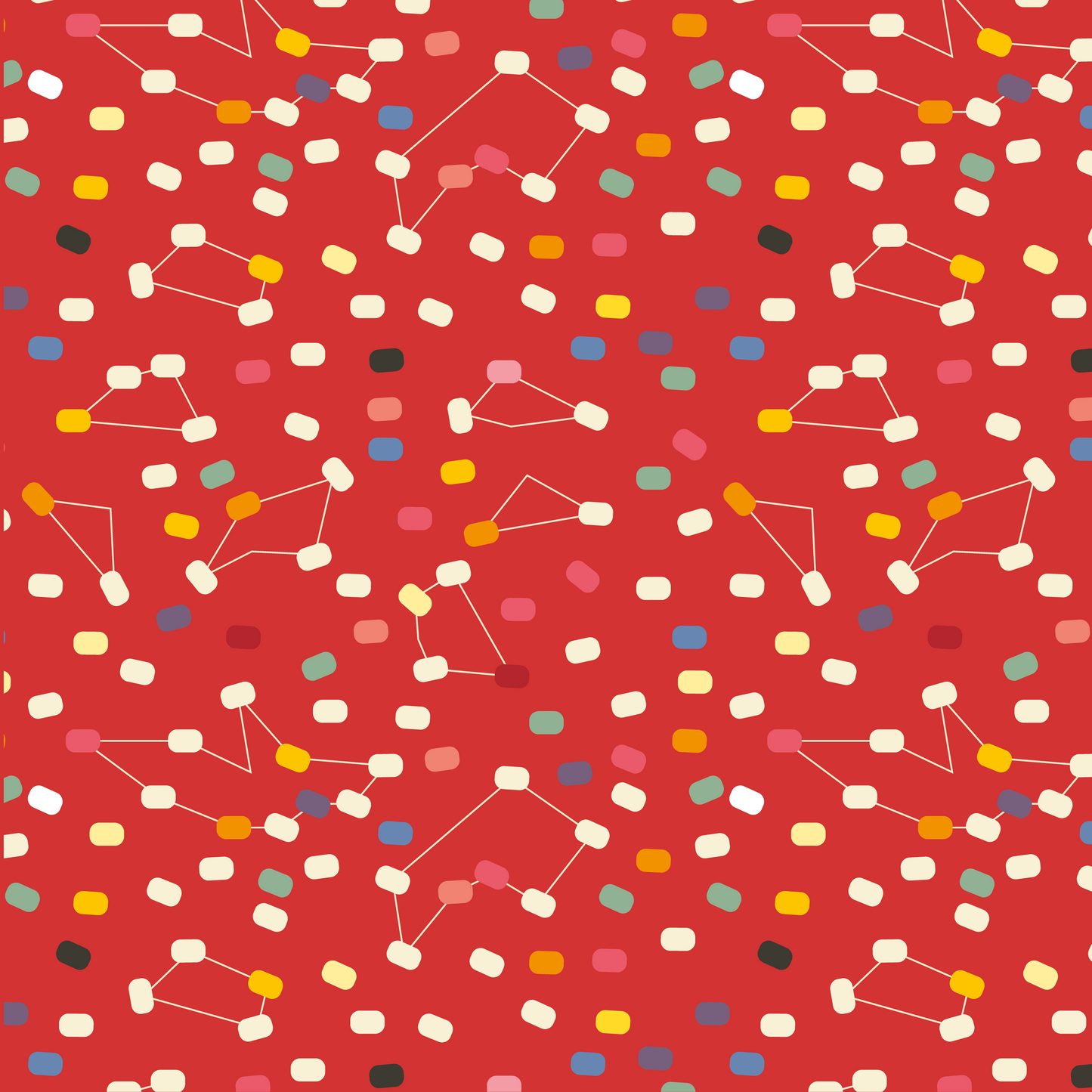 Germs Fabric Red