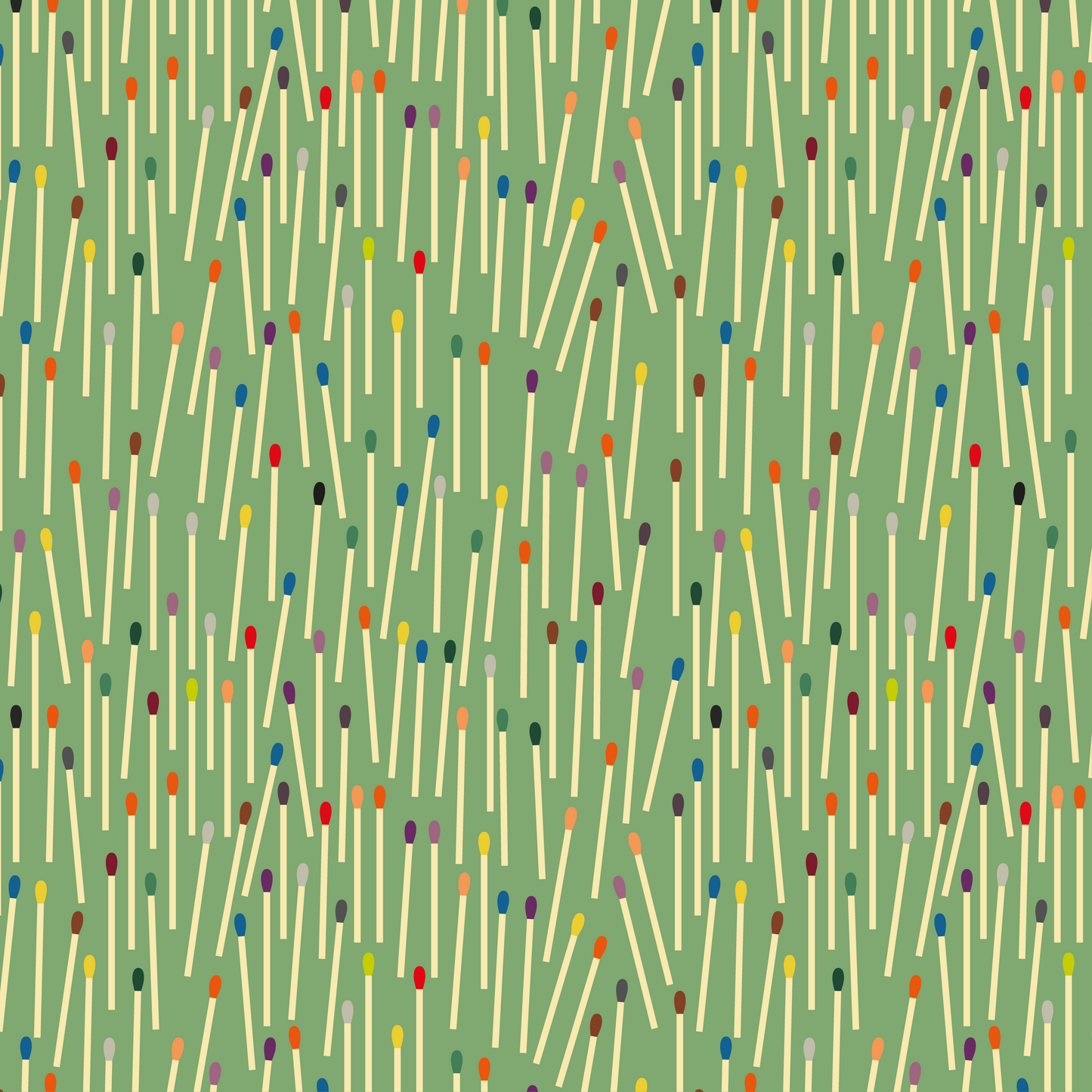 Matchsticks Fabric Apple