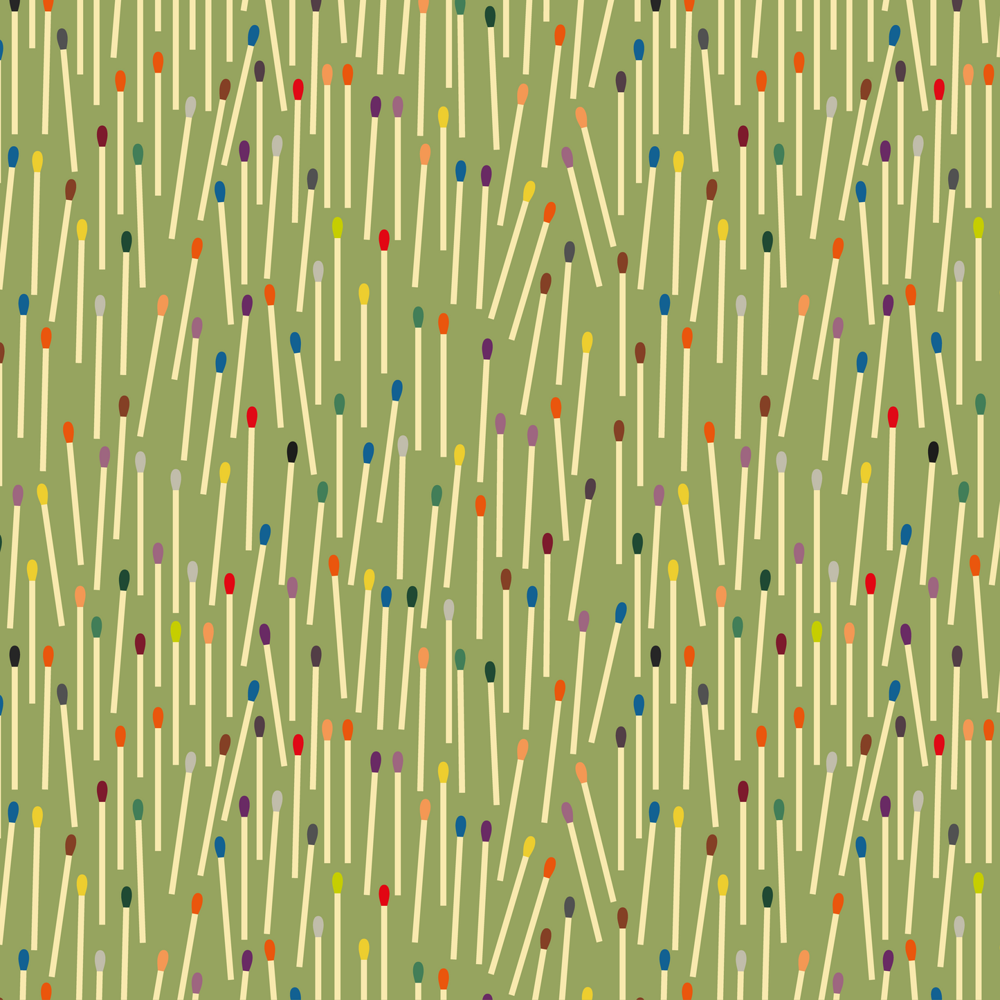Matchsticks Fabric Olive