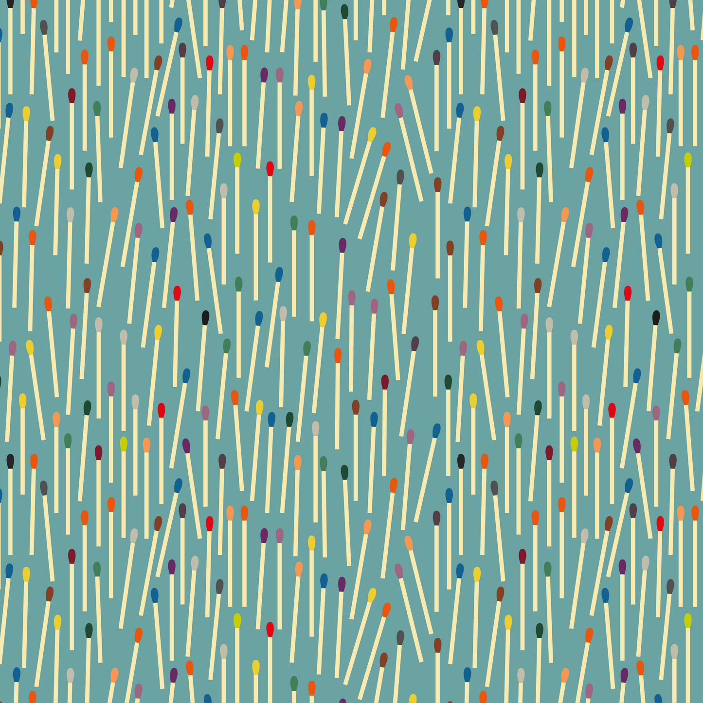 Matchsticks Fabric Turquoise