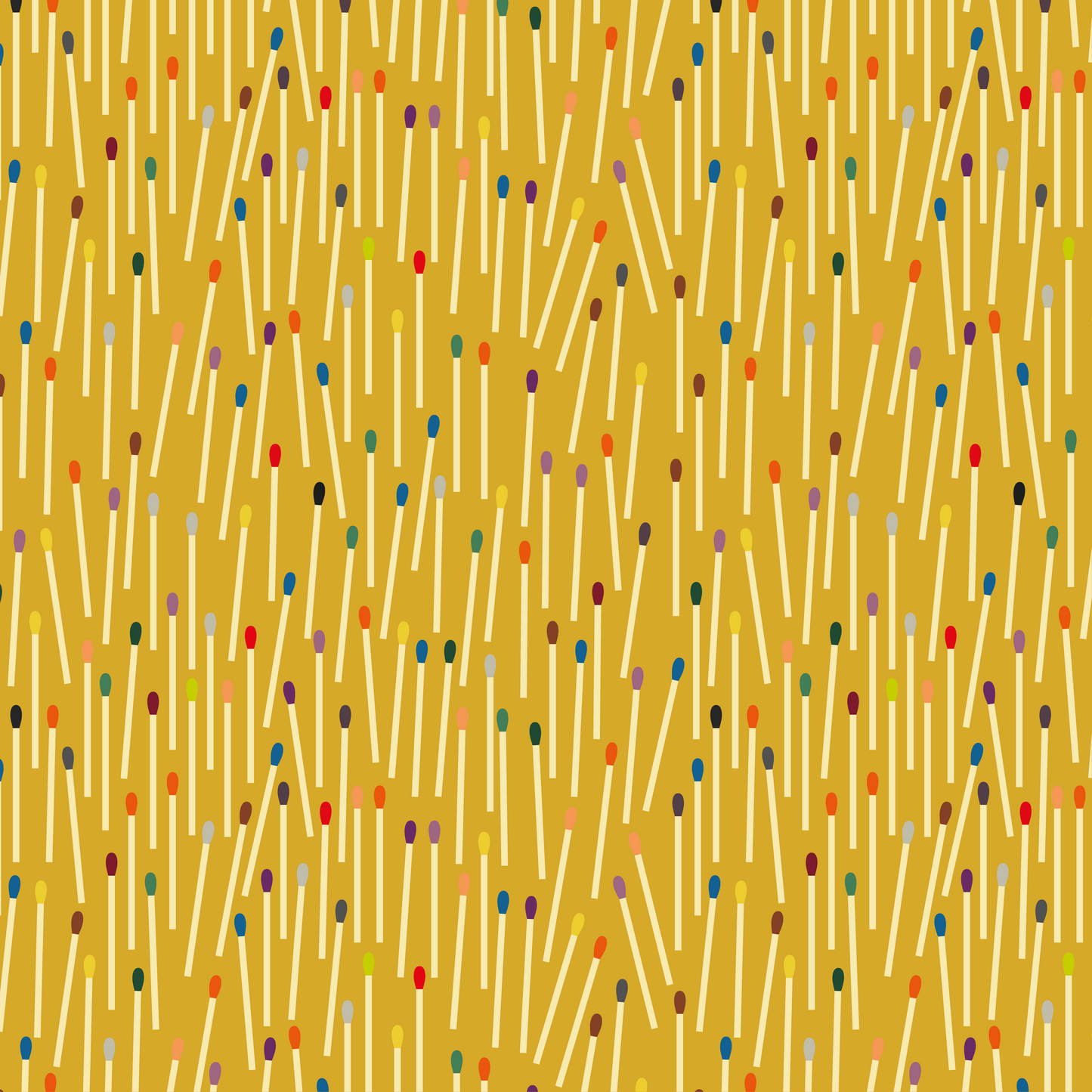 Matchsticks Fabric Mustard