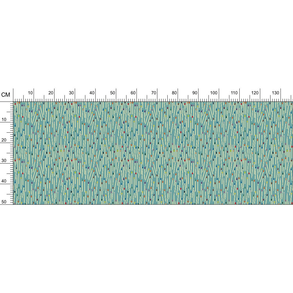 Matchsticks Fabric Turquoise
