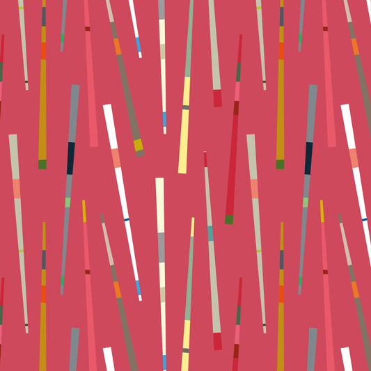 Chopsticks Fabric Deep Pink