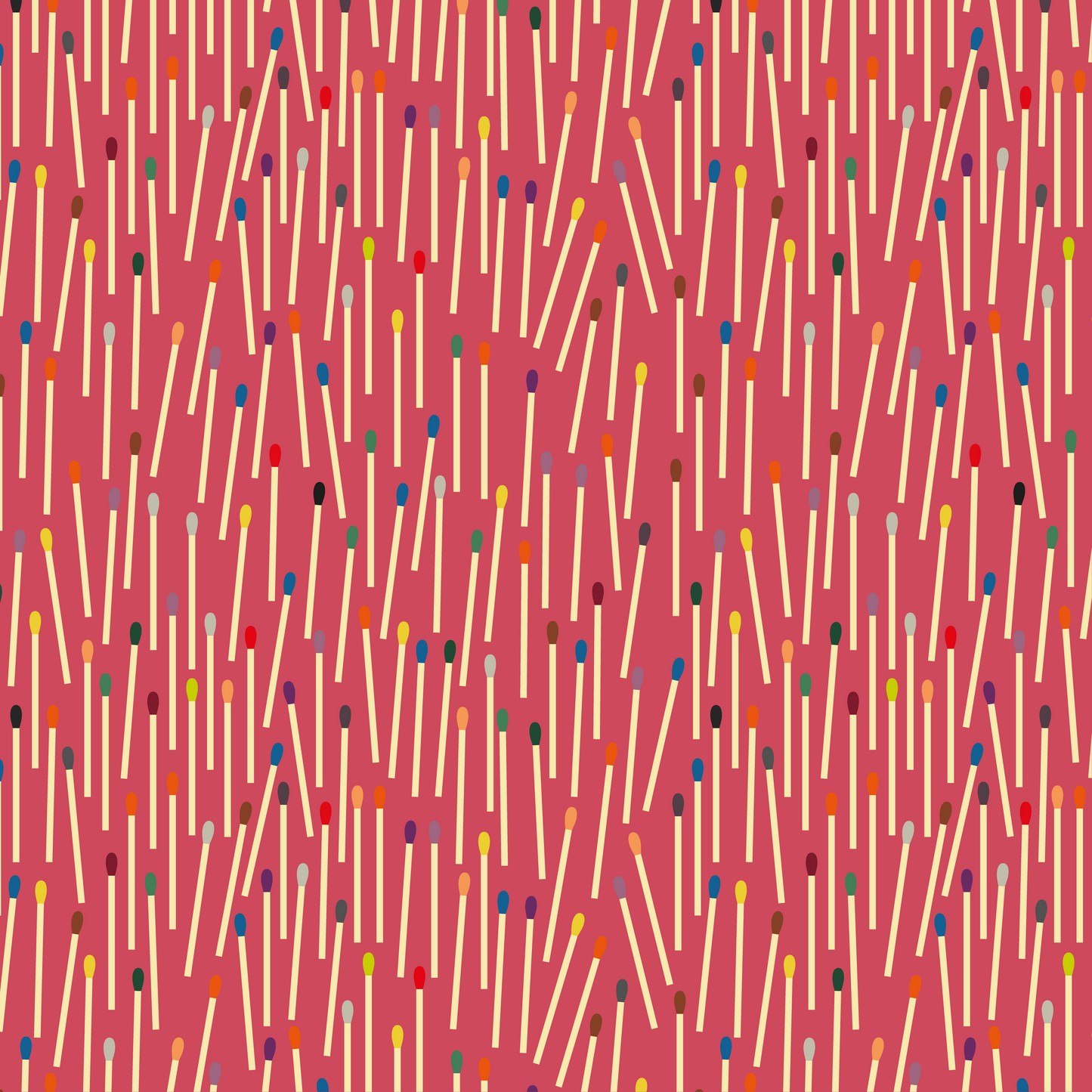 Matchsticks Fabric Deep Pink
