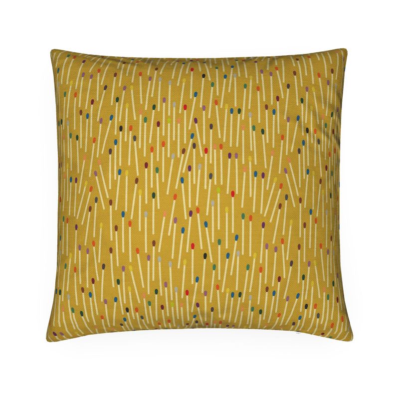 Matchsticks Cushion Mustard