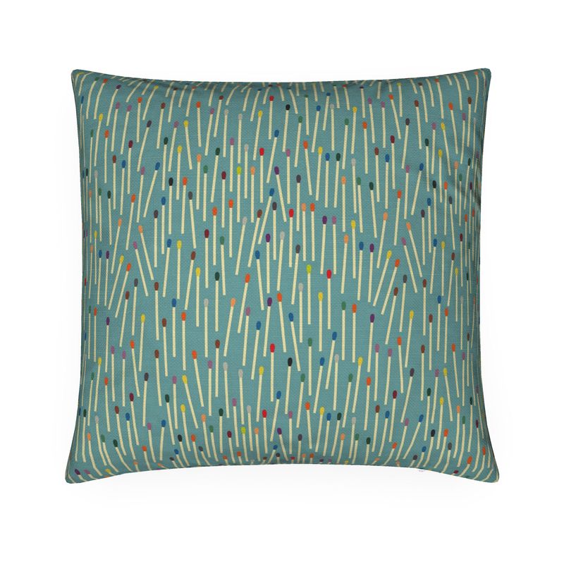 Matchsticks Cushion Turquoise